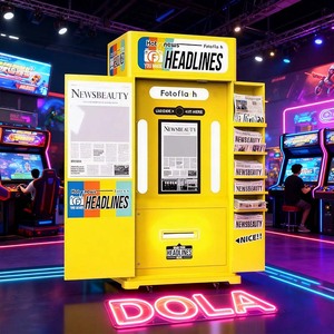 Photomaton de journal coré<span class=keywords><strong>en</strong></span> 3D pour kiosque de paiement <span class=keywords><strong>en</strong></span> libre-service compatible avec le public Photomaton de mariage avec disposition de la vieille école - Product Image 1
