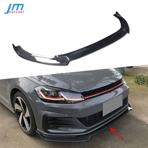 Spoiler paraurti anteriore in fibra di carbonio per VW <span class=keywords><strong>Volkswagen</strong></span> MK7.5 <span class=keywords><strong>Golf</strong></span> 7.5 <span class=keywords><strong>GTI</strong></span> 2018 2019 protezione pala mento testa - Product Image 1