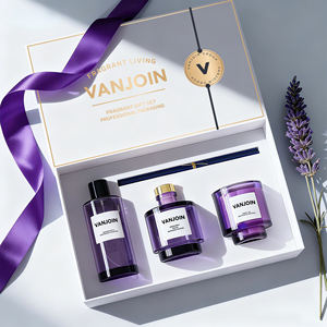 3er-Pack Leere Luxus-Diffusorflasche und Kerzenglas-Set Raumduft Parfümöl Glasflasche Mit Verpackungsbox Parfümflasche - Product Image 6