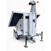 Caméra de surveillance solaire portable CCTV sur remorque avec 4 panneaux solaires de 450W pour la surveillance des expositions