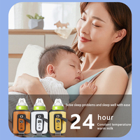 Pemanas Susu Bayi dengan Pengaturan Suhu yang Dapat Disesuaikan, Layar LCD, Portabel, Pemanas Botol Bayi Cepat untuk Perjalanan