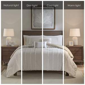 DB 3-Piece Cotton Yarn Dyed <b>Comforter</b> <b>Set</b> Floral Jacquard Design Soft Queen King Size for Home Wedding Hospital Hotel Polyester - Product Image 3