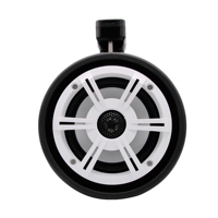 Haut-parleurs marins étanches H-6108 noirs de 6,5'' à LED IP66 pour bateaux, VTT, UTV et ski nautique