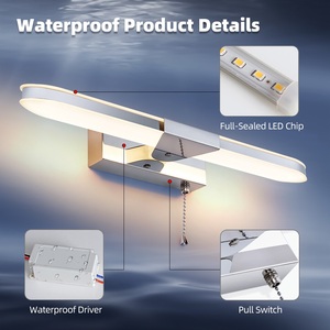 Lámparas LED Decorativas de Lujo para Baño, Modernas, de Hierro, Resistentes al Agua IP44, Luz Blanca Cálida, para Colocar Sobre el Espejo - Product Image 5
