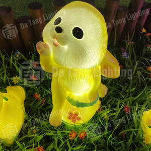 Lampe décorative extérieure IP65 motif lapin joyeux pour jardin, allée, pelouse, paysage, éclairage de festival - Product Image 2