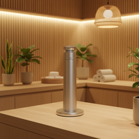 Diffuseur d'arômes en alliage d'aluminium de luxe pour hôtel et usage domestique, contrôlé par application, alimenté par USB, capacité de 100 ml, pulvérisation automatique, longue durée