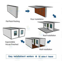 20 pieds 40 pieds petite maison préfabriquée pliable en expansion café 2 3 5 chambres maison préfabriquée maison en conteneur