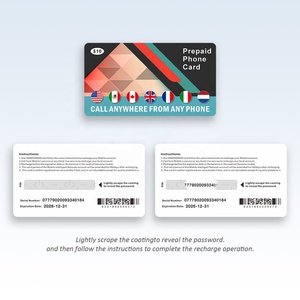 Factory Printing Custom PINs & Values Personalized Mobile Prepaid Top-up Card with Scratch Code Number - Product Image 3