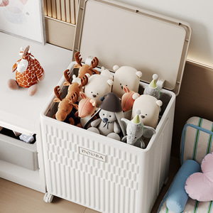 Doubai Clothing Organizer Rectangle <b>Large</b> Capacity Movable Storage Cabinet with Wheels Standing Type Part 3063 for Bedroom Use - Product Image 3
