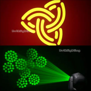 Projecteur LED mobile 100W SPOT 4X10W WASH avec mise au point motorisée, écran OLED, DMX 512 pour éclairage de scène, <span class=keywords><strong>mariage</strong></span>, <span class=keywords><strong>DJ</strong></span>, fête - Product Image 6