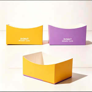 Boîte de présentation incurvée renforcée anti-graisse pour pâtisseries, gâteaux et beignets – <span class=keywords><strong>Livraison</strong></span> express en gros - Product Image 1
