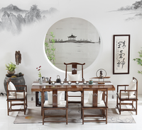 AILICHEN New Chinese Massivholz Tee tisch Log moderne Tee tisch und Stuhl Kombination
