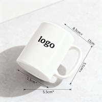 Mug à café en céramique blanche 11oz 12oz, tasse à thé en porcelaine vierge avec logo personnalisé, mug personnalisable par sublimation pour cadeaux promotionnels