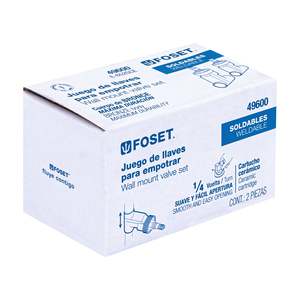 Foset E-652SCE Lot de 2 clés encastrées soudables en céramique 1/4 tour-Céramique électrique - Product Image 1