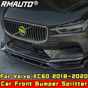 ชุดแต่งกันชนหน้า Volvo XC60 ปี 2018-2020 สีดำเงา สไตล์สปอร์ต พร้อมฝาครอบสปลิตเตอร์กันชนหน้า อุปกรณ์ตกแต่งรถยนต์ - Product Image 2