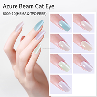 Nouveau vernis gel UV/LED DZ Azure Beam Cat Eye sans HEMA ni TPO, à retirer par trempage