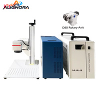 Máquinas de Grabado Láser Gainlaser 5W 10W, Máquina de Marcado Láser UV para Metal, D80 Rotatorio 200*200mm con Enfriador S&A