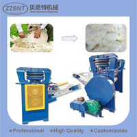 Ligne de lavage et de séchage de laine haute efficacité ZZBNT, machine de dépoussiérage à cinq cylindres, moteur, engrenage, PLC, 200-2000 kg/heure