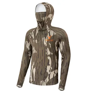 Lightweight Quick Dry Low MOQ Professional Custom Fine Quality Hunting Clothes Hunting Shirt With Face Mask