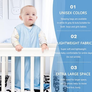 2-Cách Dây Kéo Unisex Trẻ Mới Biết Đi Mặc Bông Chăn Thoải Mái Co Giãn Mỏng Ấm Bé Ngủ Bao 3-6 Tháng Ngủ Mặc Chăn - Product Image 2