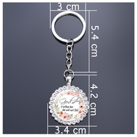 Porte-clés de la Sainte Bible, bijoux d'inspiration biblique, cadeaux chrétiens, souvenir d'église, porte-clés en cristal et strass argenté