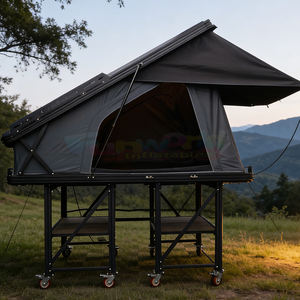 Carpa de techo rígida de lujo con apertura lateral impermeable, de aluminio, para 3-4 personas, para camping todoterreno 4x4 - Product Image 2