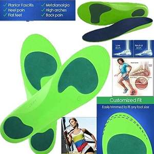 Orthotic sol dalam penopang tumit belakang, pengobatan nyeri sepatu Plantar Fasciitis sisipan Insole kaki datar untuk pria dan wanita - Product Image 2