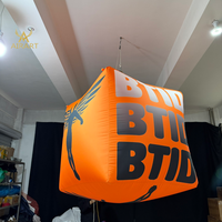 Ballon cube gonflable suspendu pour salle de jeux vidéo, avec motifs imprimés, modèle cube magique gonflable