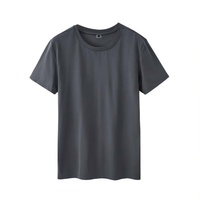 T-shirt long uni pour homme, logo personnalisé, performance, anti-transpiration, anti-plis, col en V, manches courtes, polyester/coton, usine OEM