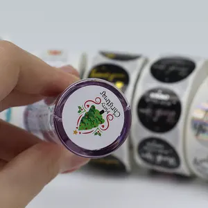In Stock Product Label Custom Logo Printing Roll Sticker For Lipstick Tube Bottom custom stickers