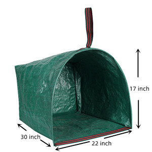 Màu Xanh lá cây có thể gập lại lá thu và bãi cỏ vườn Túi đất vườn Túi nhựa dustban Máy cắt cỏ túi lá - Product Image 2