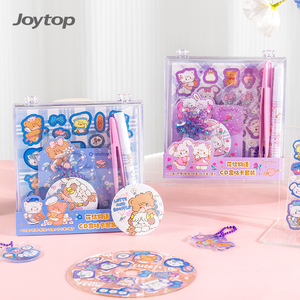 Joytop Vente en gros Personnalisé <span class=keywords><strong>Mikko</strong></span> Flower Letter Story CD Box Goo Card Set Cartoon Animal Sticker Cute Kids Eco-Friendly Sequins - Product Image 3