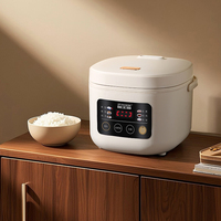 Mini-cuiseur à riz blanc 1,5 L avec écran numérique intelligent, multifonction, pour dortoir, maison, porridge, soupe, viande braisée