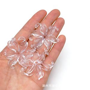 Perles en acrylique en forme d'iris translucides pour accessoires capillaires, usage quotidien, haute qualité, moulage par injection, fabriqué à Chaozhou - Product Image 5