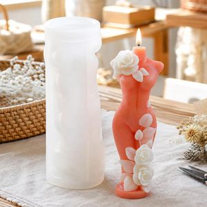 3D Rose Human Body <b>Silicone</b> Candle Mold Handmade DIY Diffuser Wax Mold Reusable Craft Making <b>Tool</b> - Product Image 4