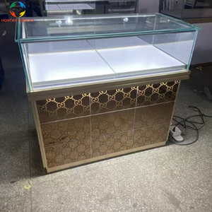 Porte <span class=keywords><strong>coulissante</strong></span> en verre de cadre en aluminium de fantaisie pour la vitrine de magasin de bijoux meubles élégants de bijoux pour le <span class=keywords><strong>but</strong></span> d'affichage - Product Image 3