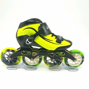 Patines en Línea de Carreras Profesionales Personalizables <span class=keywords><strong>Happy</strong></span> Star Factory, Carcasa de Fibra de Carbono, Ruedas Dobles, Rodamientos de 50 kg, Material de PU - Product Image 1