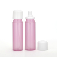 Flacon en plastique PET vide personnalisé 100 ml 120 ml 150 ml Ensemble de liquides pour soins de la peau Emballage cosmétique avec pulvérisateur à pompe Rose mat Tonique