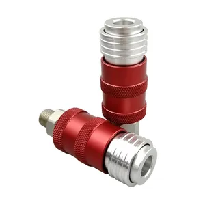 Factory Directly Sell 7 In 1 Universal Air Hose Coupler Plug 1/2" Dual Head Inflator Air Coupler