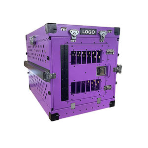 30นิ้วสีม่วงอลูมิเนียมพับกล่องสุนัขสุนัขกรงสุนัขลัง - Product Image 2