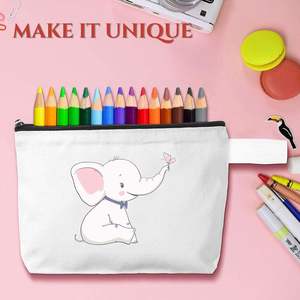 Trousse de voyage multifonction en toile avec fermeture éclair pour garçons, filles et adolescents – Trousse à crayons colorée et trousse à cosmétiques - Product Image 5