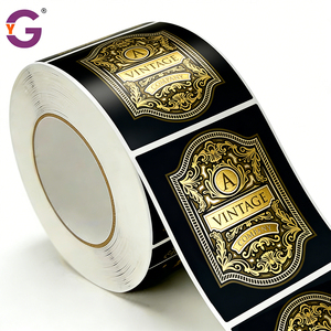 Etiquetas Personalizadas para Botellas <span class=keywords><strong>de</strong></span> Vino Tinto, Impresión <span class=keywords><strong>de</strong></span> Etiquetas Redondas, Vinilo Impermeable para <span class=keywords><strong>Whisky</strong></span> y Vodka, Logotipo Personalizado - Product Image 4