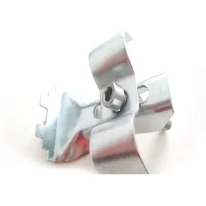 Buckle Fastened Stainless Steel Grating Fixing Clips M Style Saddle Fastener Galvanized Steel Grating Clamps