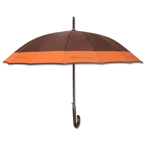 Customized Strong Metal Frame Plastic Handle Pongee Straight <b>Umbrella</b> 16 Ribs Stick <b>Umbrella</b> - Product Image 1