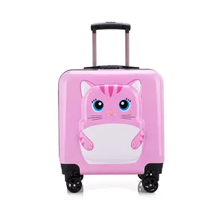 Haslor ABS+PC Kids Travel Luggage Customized Cartoon Logo Colorful Kids Baby Travel Suitcase Luggage