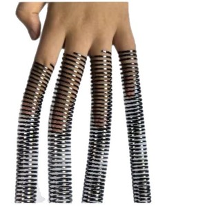 Memory Elastic Flat Cord Ring Alloy Black Silver White Jewelry Findings For DIY Unisex Round 003 Shenzhen - Product Image 5
