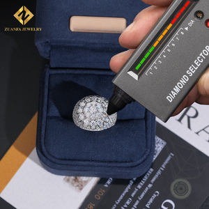 Gra chứng nhận moissanite Vòng người đàn ông hip hop 925 Sterling Bạc Chất lượng cao sét Iced ra vượt qua Kim Cương Tester - Product Image 3