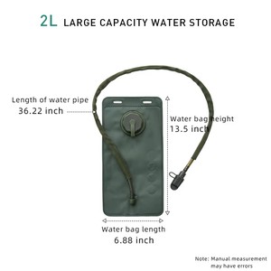 Sac à eau d'hydratation pour la chasse, la randonnée, le cyclisme, 1L, 2L, 3L, durable, en EVA, sans BPA, imperméable, écologique, pour l'extérieur - Product Image 5
