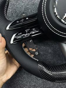 Volante in Fibra di Carbonio Forgiata Personalizzato LHC con Pelle Nappa Traforata per Mercedes-Benz <span class=keywords><strong>W205</strong></span> C63 C180 C117 CLA Upgrade - Product Image 6