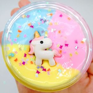 New Popularity Colorful Unicorn <b>Slime</b> <b>Toys</b> Supplies Crystal Fluffy Charms Putty Resin <b>Slime</b> - Product Image 2